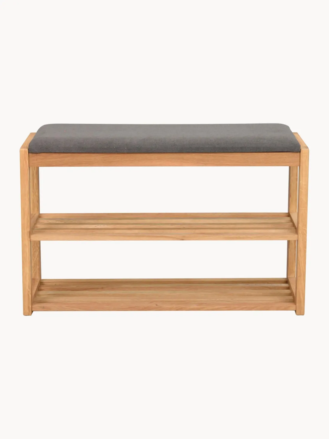 Banco con zapatero de madera de roble Confetti