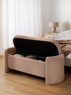 Banco de borreguillo con espacio de almacenamiento Benji