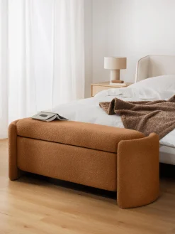 Banco de borreguillo con espacio de almacenamiento Benji