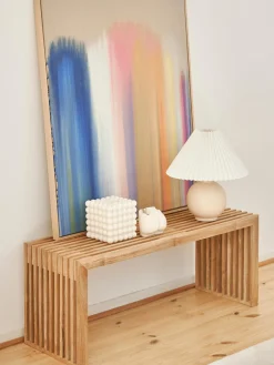 Banco de madera de bambú Rib