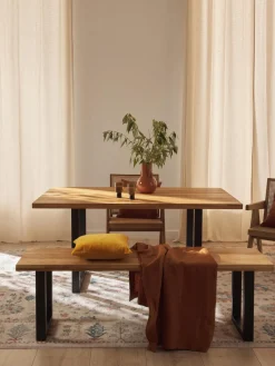 Banco de madera de roble Oliver, tamaños diferentes