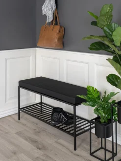 Banco de metal con cojín Noel