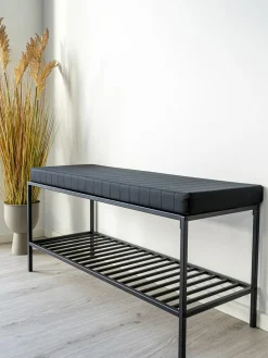 Banco de metal con cojín Noel