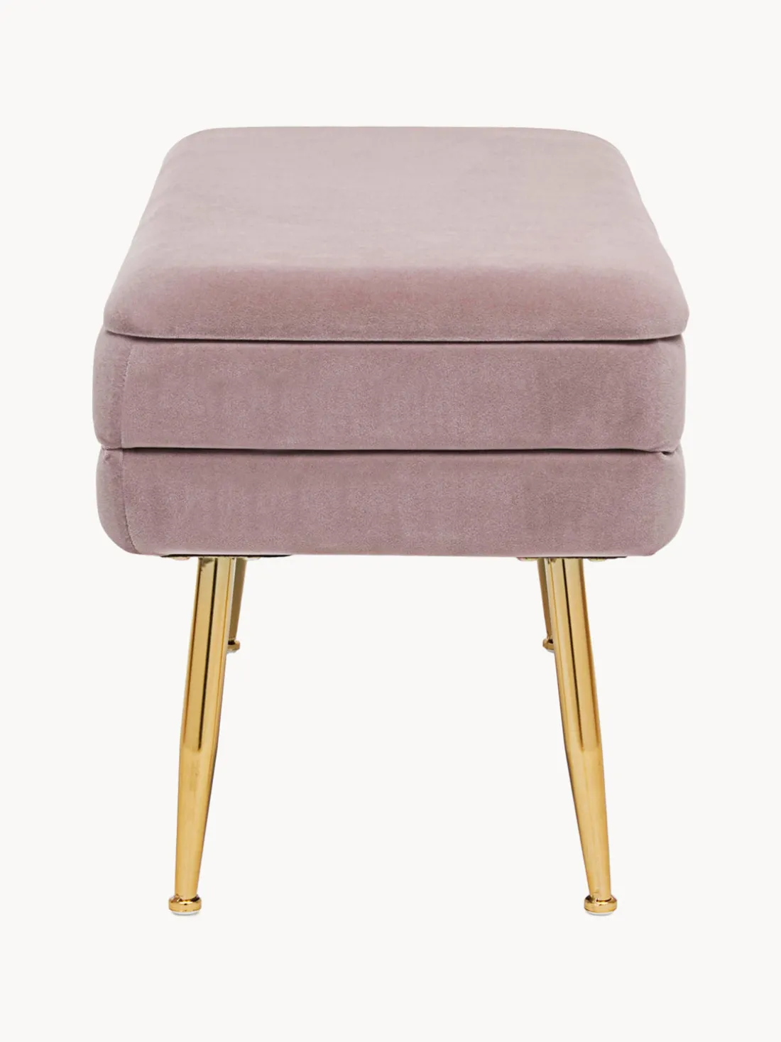 Banco de terciopelo con espacio de almacenamiento Pavlina