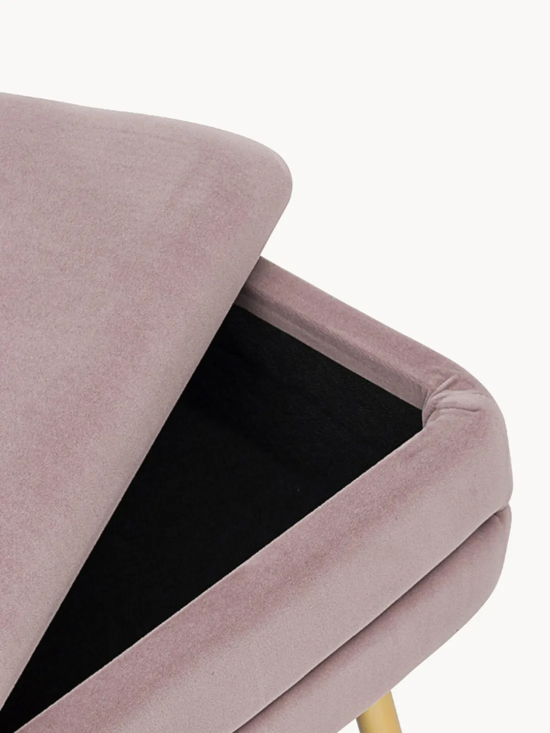 Banco de terciopelo con espacio de almacenamiento Pavlina