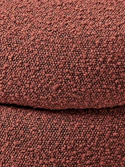 Banco pequeño tapizado en tejido bouclé con espacio de almacenamiento Alto