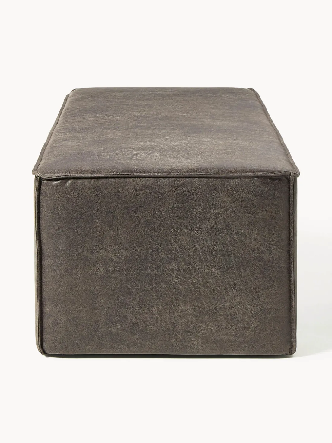 Banco tapizado en cuero reciclado Sanja