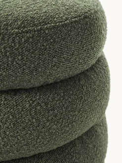 Banco tapizado en tejido bouclé Alto