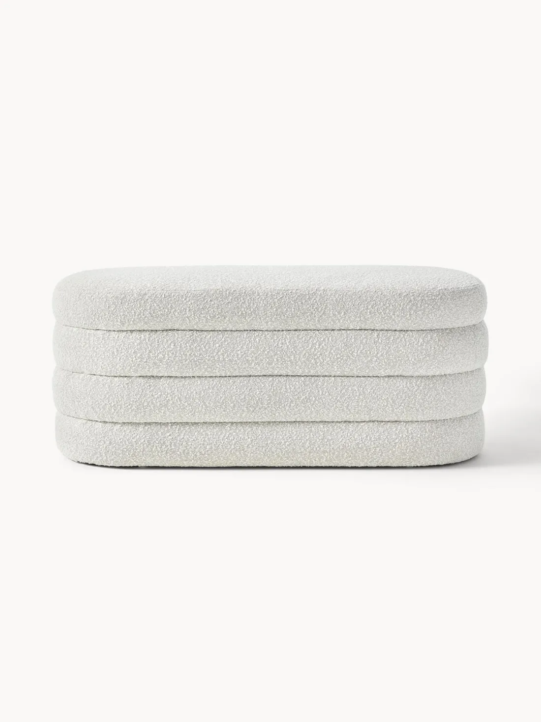 Banco tapizado en tejido bouclé Alto