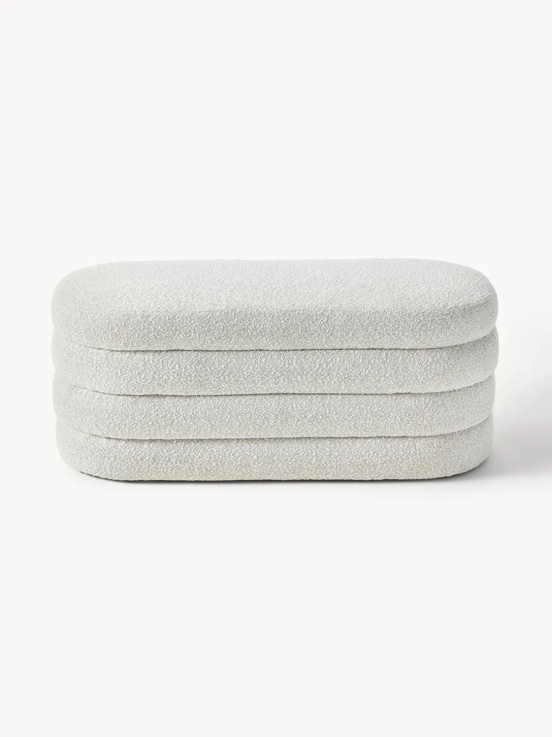 Banco tapizado en tejido bouclé Alto