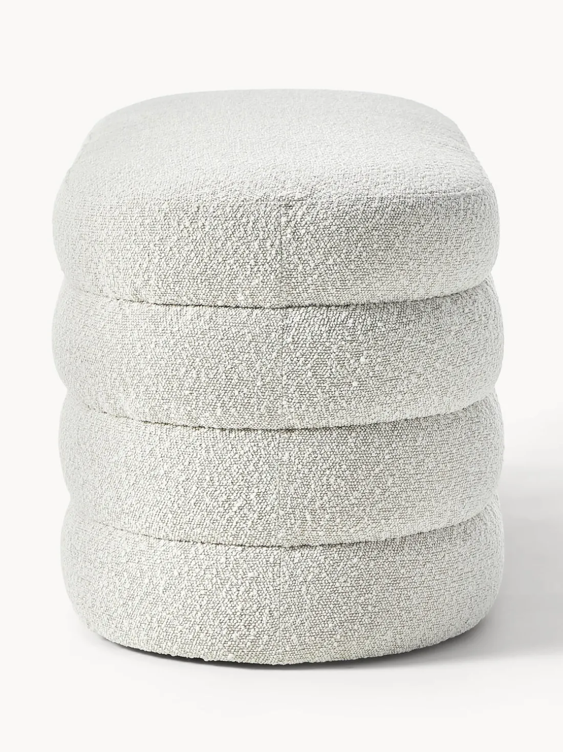 Banco tapizado en tejido bouclé Alto