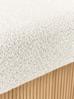 Banco tapizado en tejido borreguillo bouclé con espacio de almacenamiento Nala