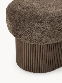 Banco tapizado en tejido borreguillo bouclé con espacio de almacenamiento Nala