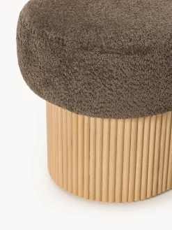 Banco tapizado en tejido borreguillo bouclé con espacio de almacenamiento Nala