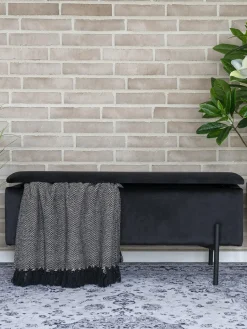 Banco tapizado en terciopelo con espacio de almacenamiento Watford