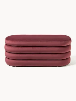 Banco tapizado en terciopelo con espacio de almacenaje Alto