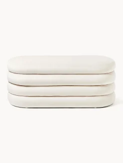 Banco tapizado en terciopelo con espacio de almacenaje Alto