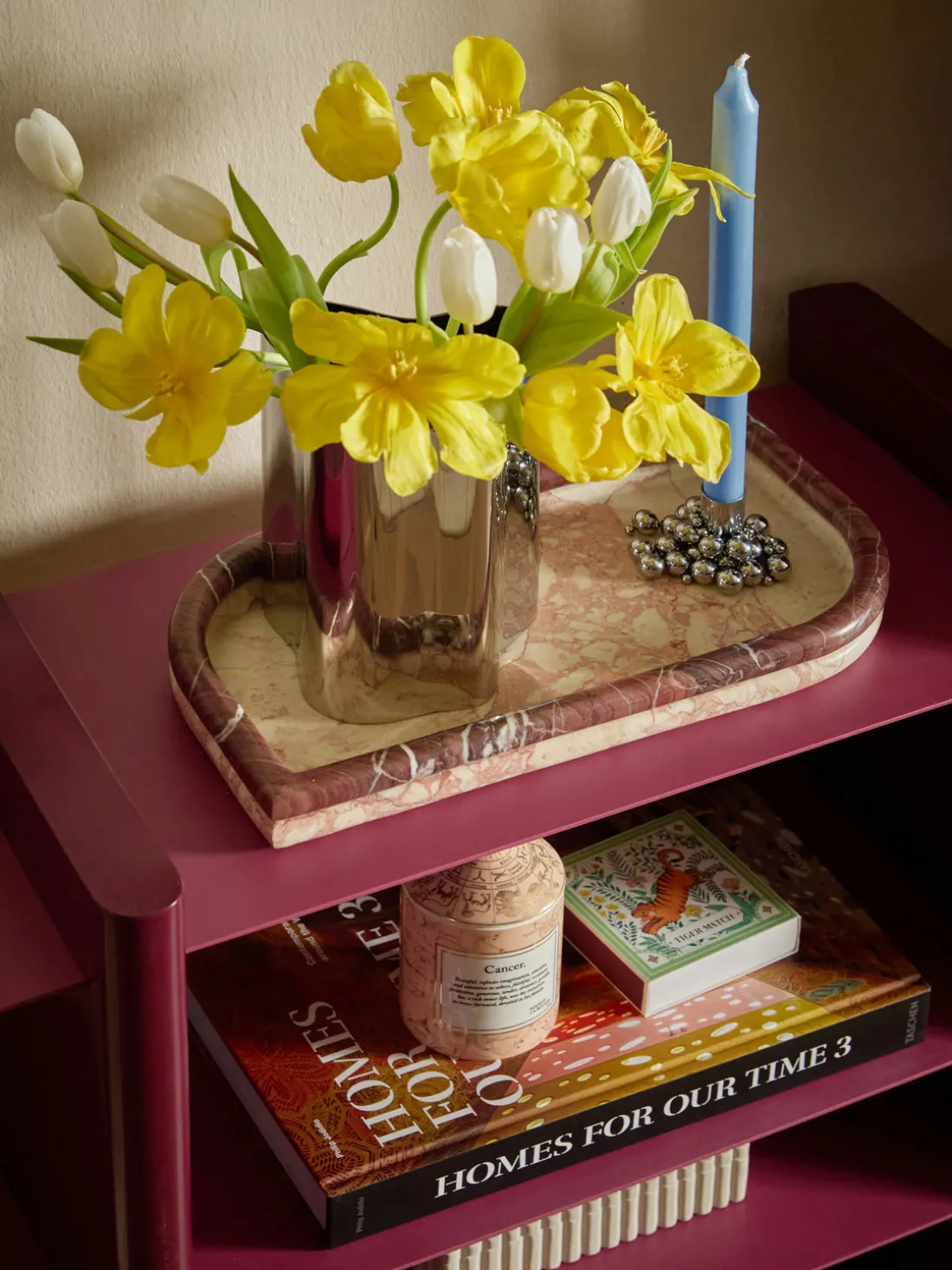 Bandeja decorativa de mármol Maba