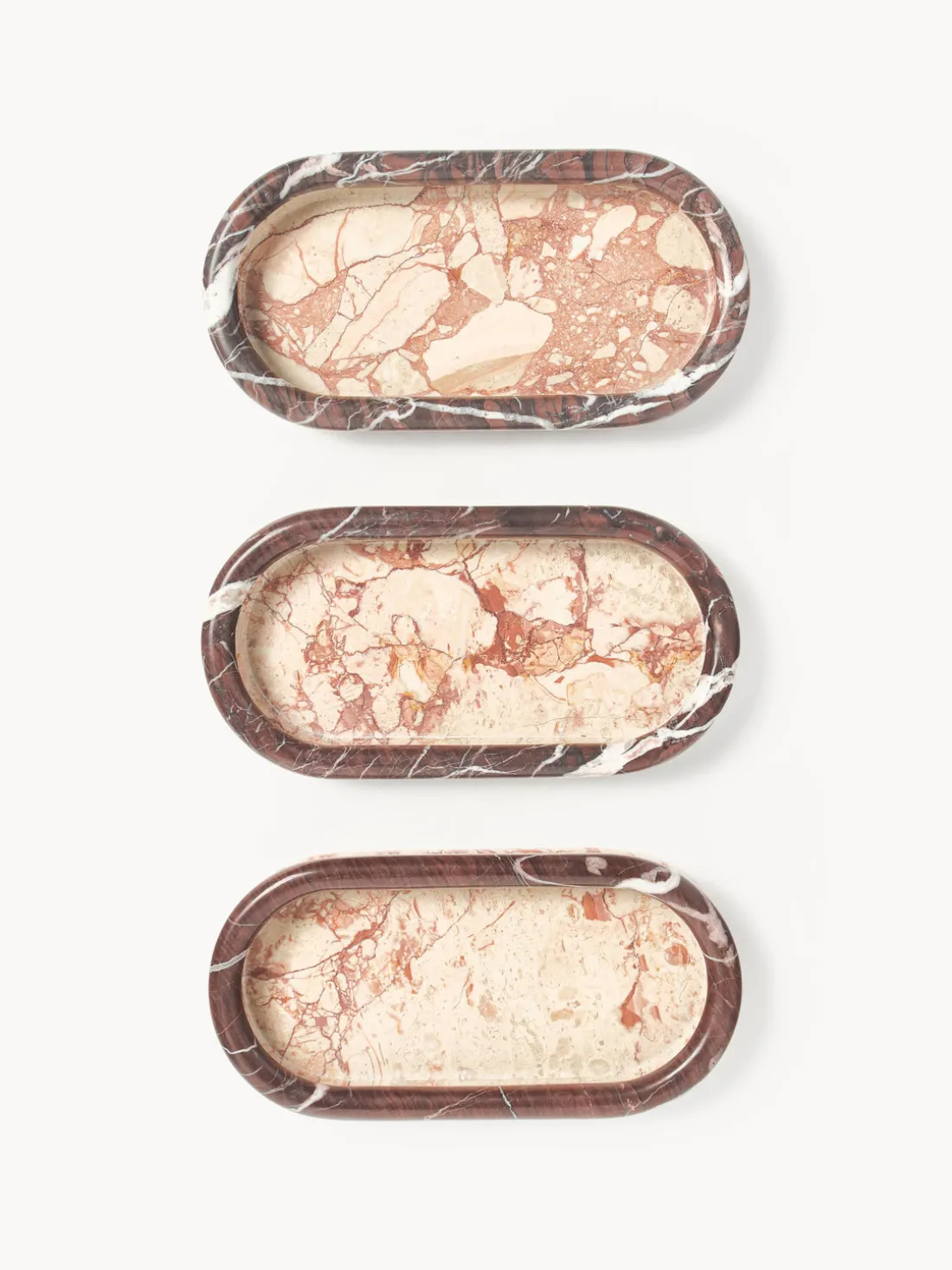 Bandeja decorativa de mármol Maba