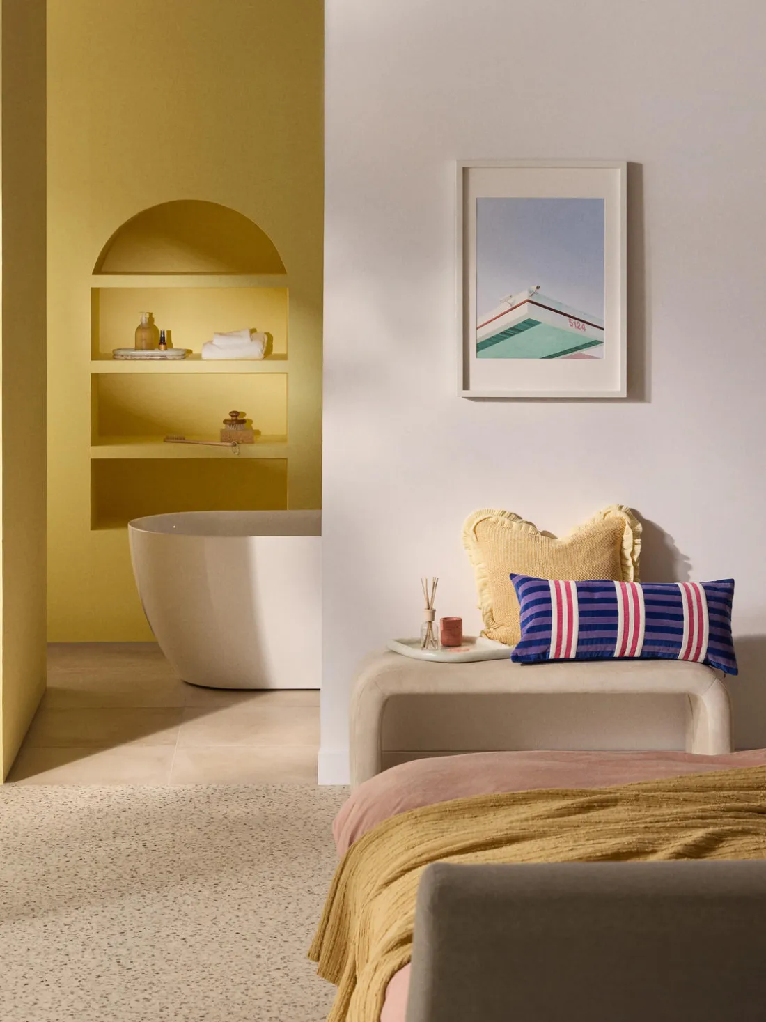 Bandeja decorativa de mármol Maba