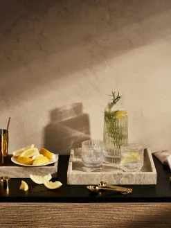 Bandeja decorativa pequeña de mármol Venice