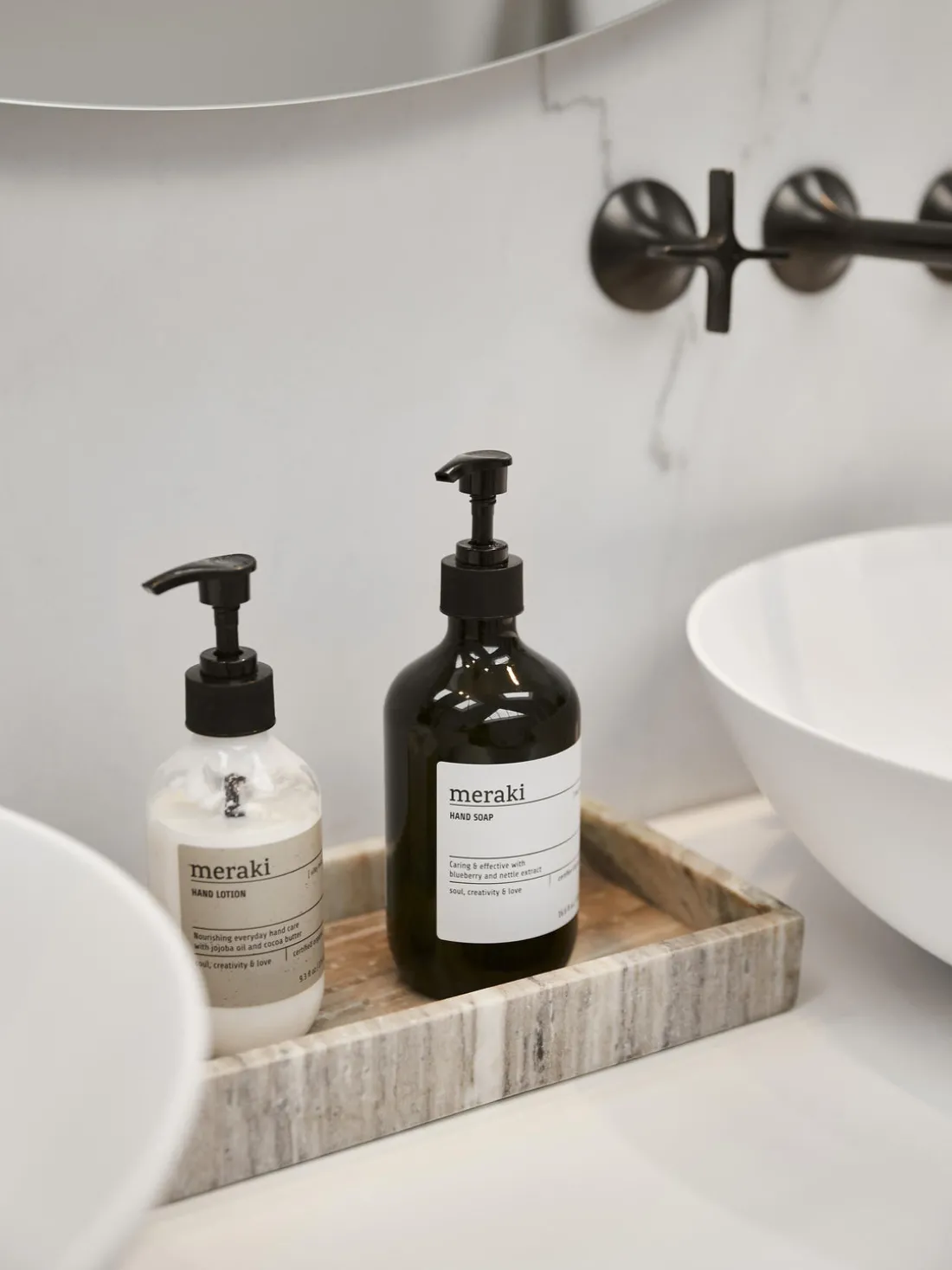 Bandeja decorativa pequeña de mármol Venice