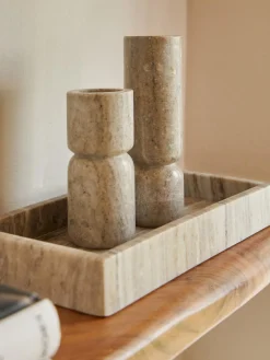 Bandeja decorativa pequeña de mármol Venice