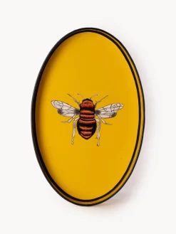 Bandeja decorativa pintada a mano con motivo de abeja Fauna
