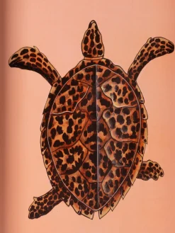 Bandeja decorativa pintada a mano con motivo de tortuga Fauna