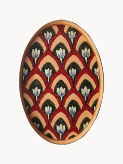Bandeja decorativa pintada a mano Ikat