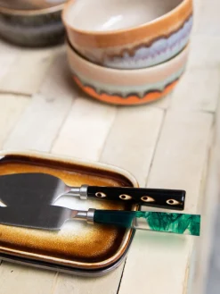 Bandejas artesanales de gres 70's, 2 uds.