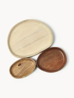 Bandejas decorativas de madera de mango Oda, 3 uds.