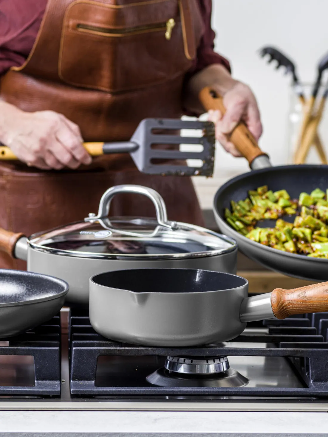 Batería de cocina antiadherente Mayflower Pro, 9 pzas.