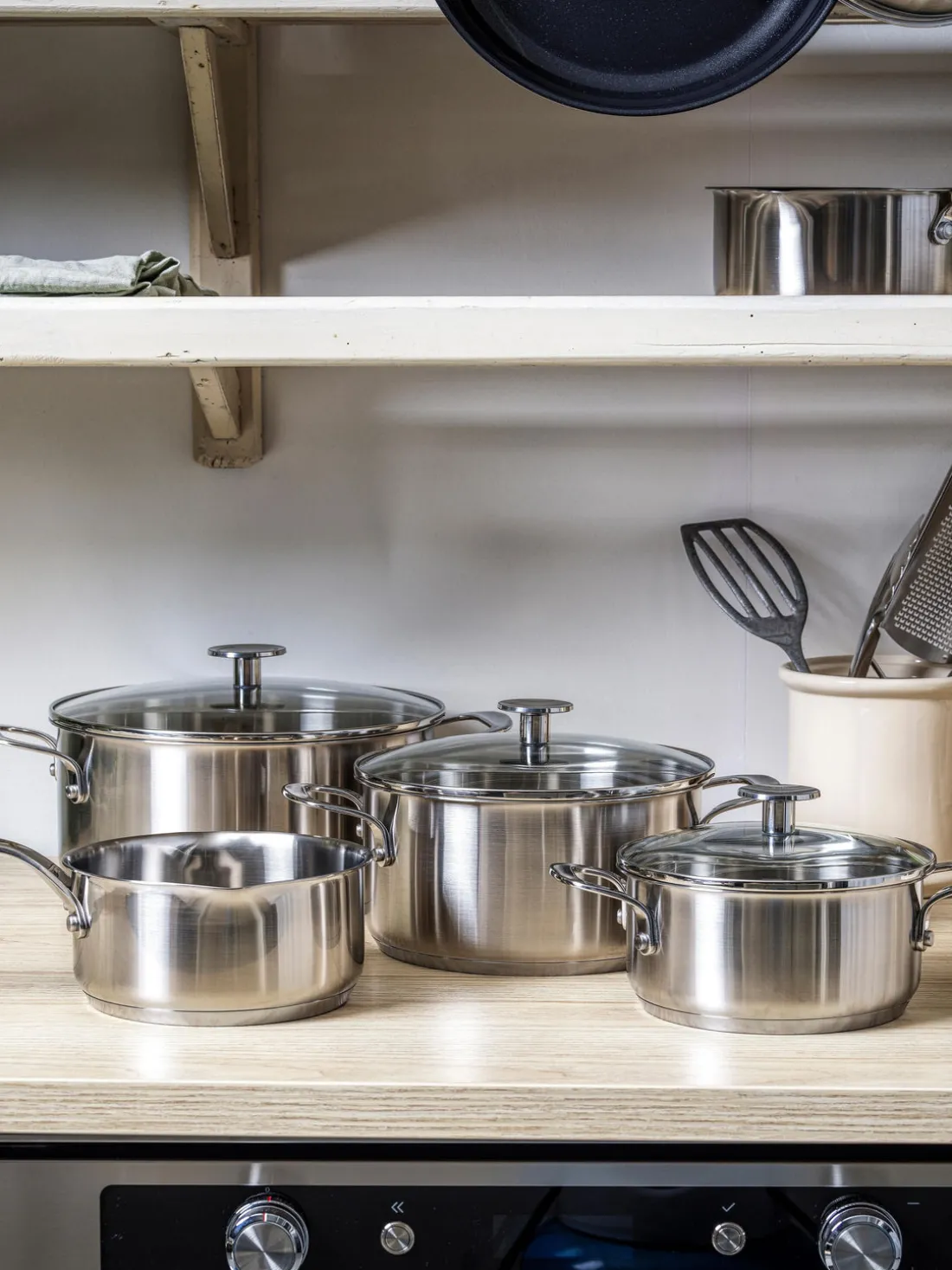 Batería de cocina KitchenAid, 7 uds.