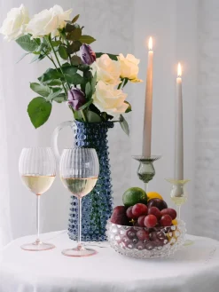 Bol de vidrio soplado Hobnail