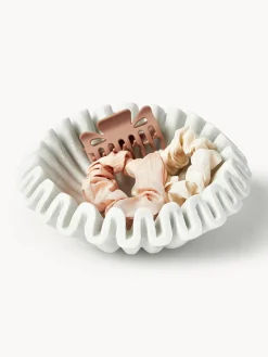 Bol decorativo artesanal de mármol Santorini, Ø 18 cm