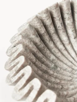 Bol decorativo artesanal de mármol Santorini, Ø 31 cm