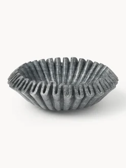 Bol decorativo artesanal de mármol Santorini, Ø 31 cm