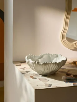 Bol decorativo con borde acanalado XL Milazzo