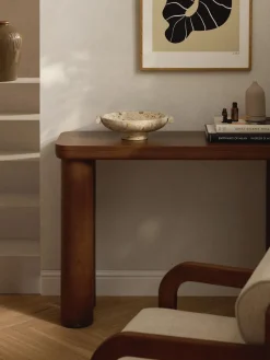 Bol decorativo de mármol Fossil, 10 cm