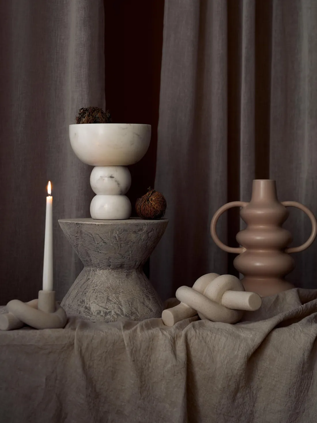 Bol decorativo pequeño de mármol Levi