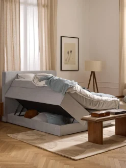 Cama continental con espacio de almacenamiento Oberon