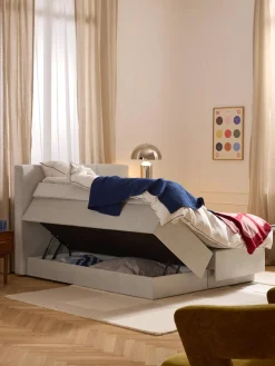 Cama continental con espacio de almacenamiento Oberon