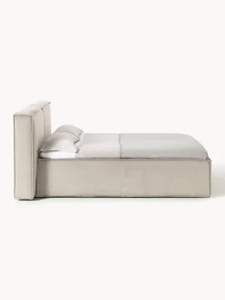 Cama continental de pana Lennon