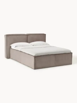 Cama continental de pana Lennon