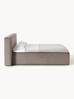 Cama continental de pana Lennon