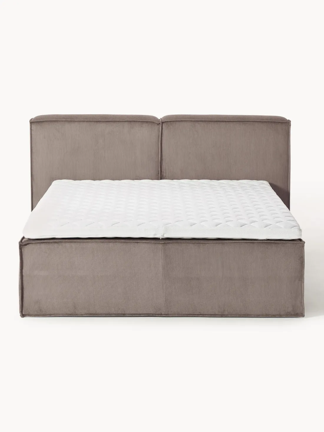 Cama continental de pana Lennon