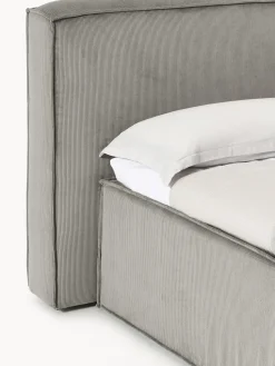 Cama continental de pana Lennon