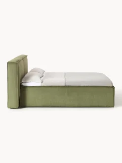 Cama continental de pana Lennon