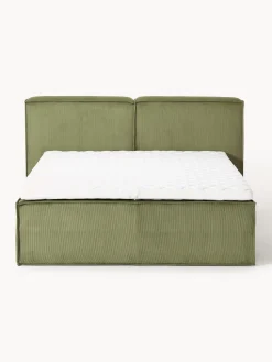 Cama continental de pana Lennon